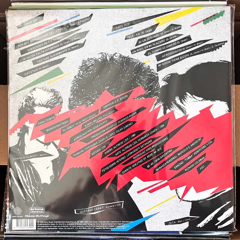 Soda Stereo - Soda Stereo 2 soda stereo vinilo punk contraportada