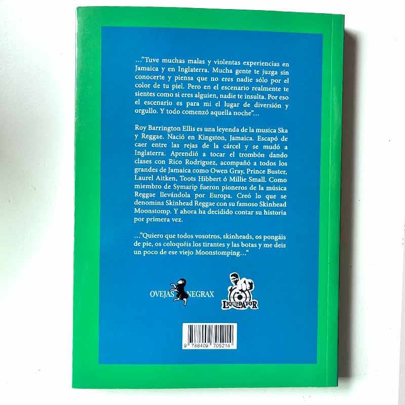 Libro The Boss Skinhead, Roy Ellis 2 libro the boss skinhead, la vida de roy ellis, contraportada